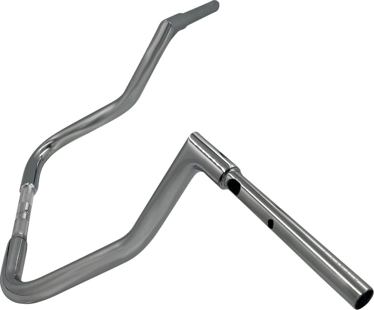 FAT BAGGERS INC EZ Install Reduced Reach Flat Top Handlebar - 1-1/4" x 13" - Chrome 745013