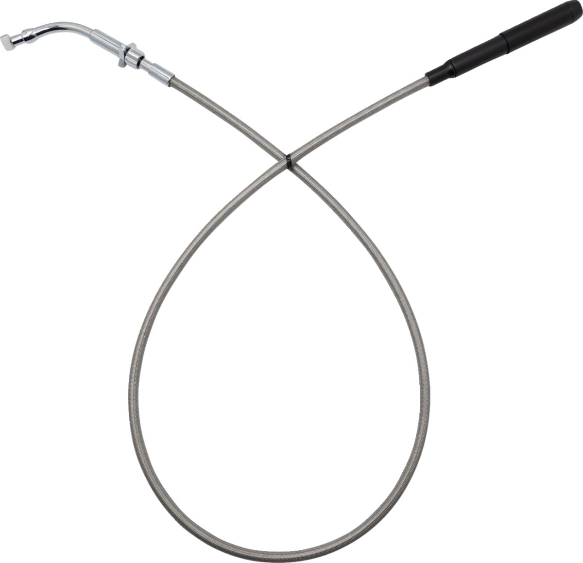 FAT BAGGERS INC EZ Install Upper Clutch Cable - FLHX/FLTR - +2" - Braided Stainless Steel 108002-C
