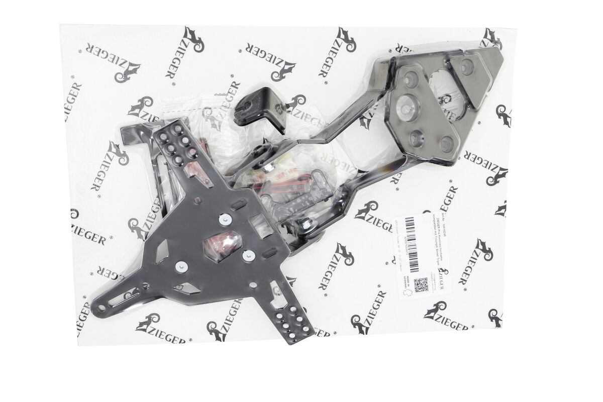 ZIEGER LICENSE PLATE HOLDER PRO TYPE B STREET TRIPLE 765R 10010245