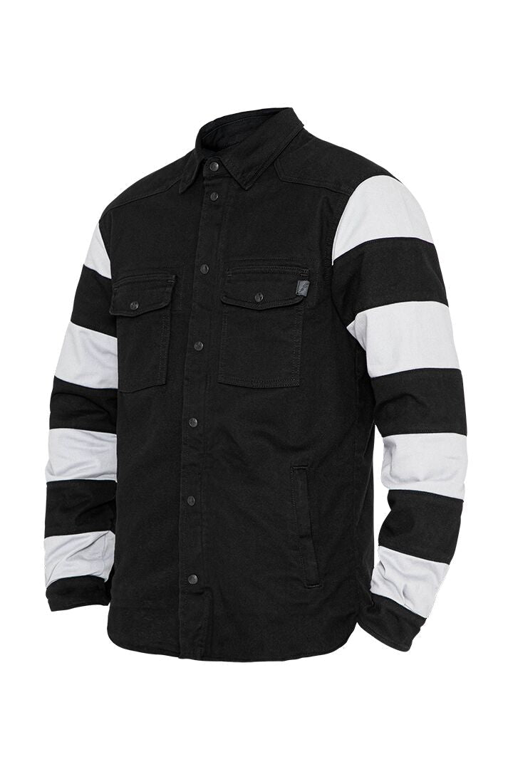 JOHN DOE MOTOSHIRT PRISON BLACK/WHITE L JDL5016-L