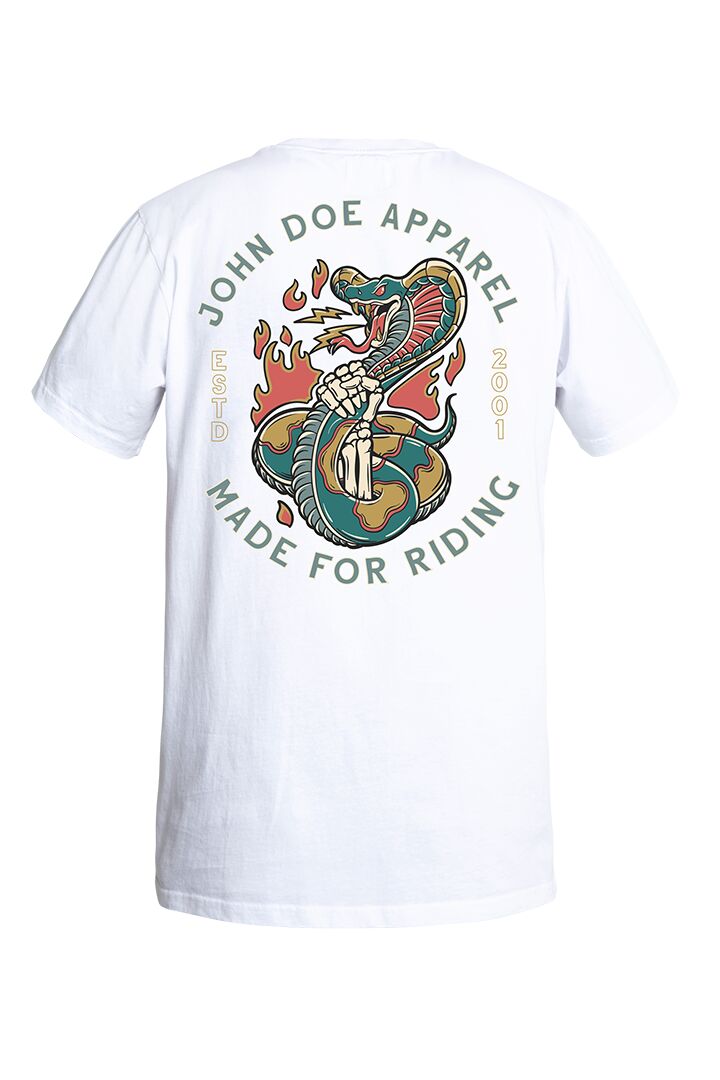 JOHN DOE TEE SNAKE II WHITE LG JDS7120-L