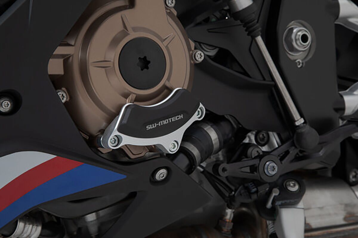 SW-MOTECH ENGINE CASE PROTECTOR BLACK/SILVER BMW S1000RR MSS.07.540.10100
