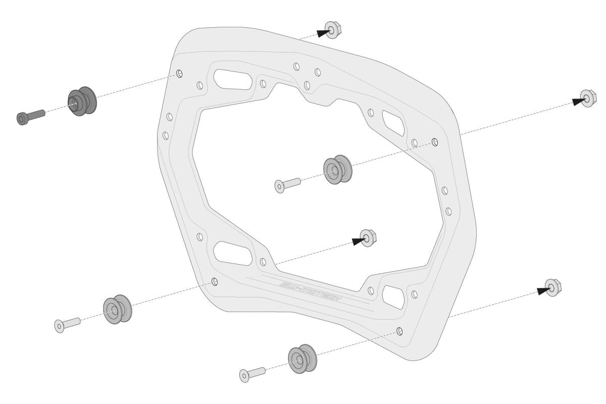 SW-MOTECH ADAPTER KIT PRO SIDE CARRIER BLACK KFT.00.152.35200
