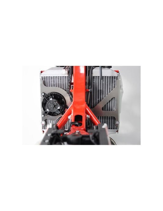 Vue arrière des protections de radiateurs en aluminium pour Beta 125RR - 200RR - 250RR - 300RR