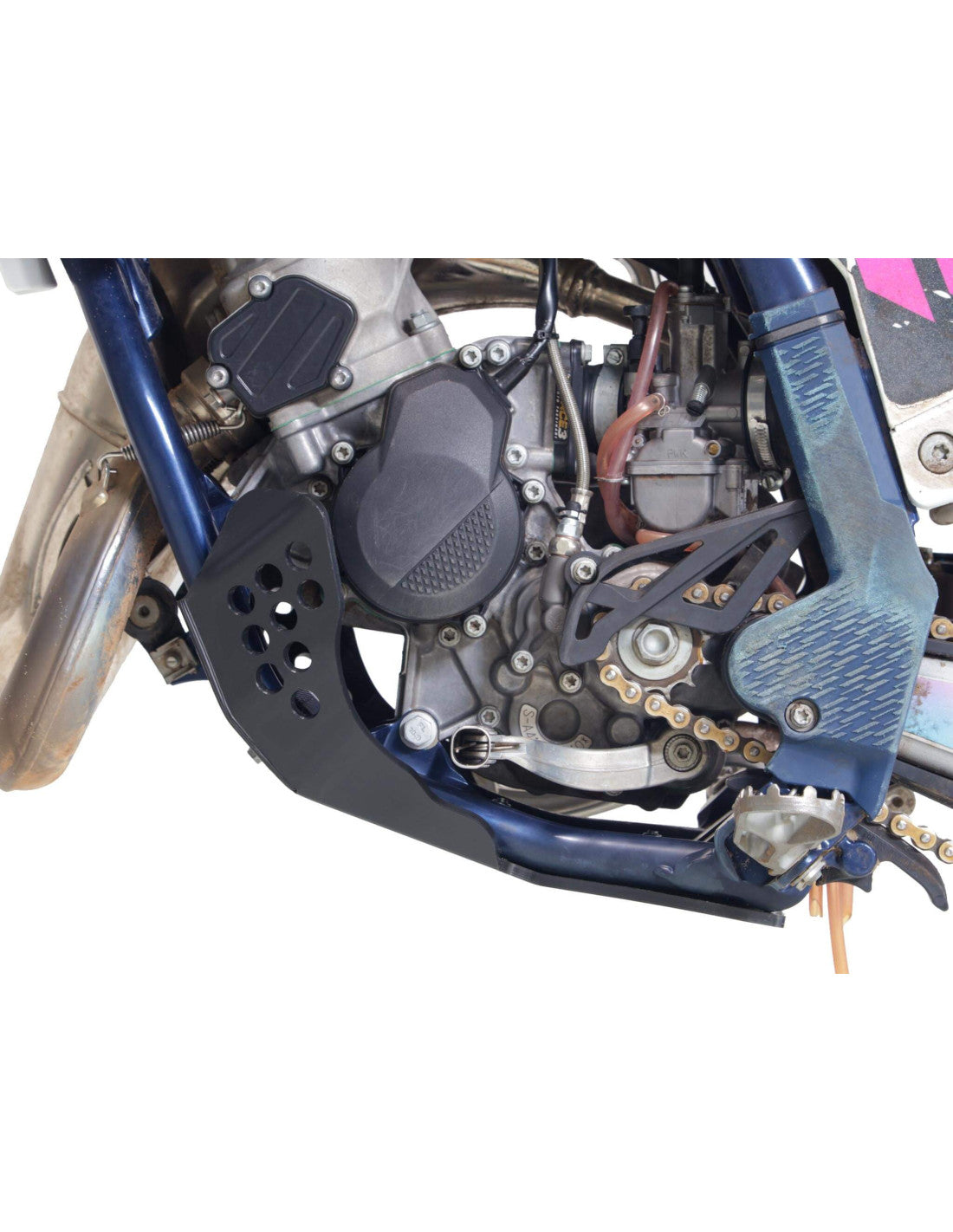 Coté droit du sabot noir en plastique PEHD 6mm pour KTM 85SX, Husqvarna TC85 et GasGas MC85