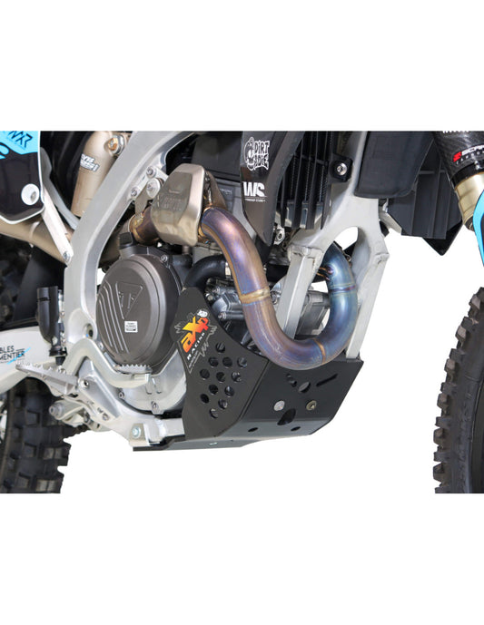 Right side of the 6mm black HDPE plastic skid plate for Triumph TF250X
