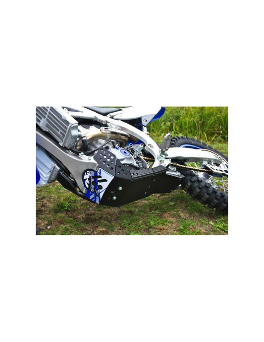 Côté gauche du sabot noir en plastique PEHD avec protection de biellette pour Yamaha - Fantic
