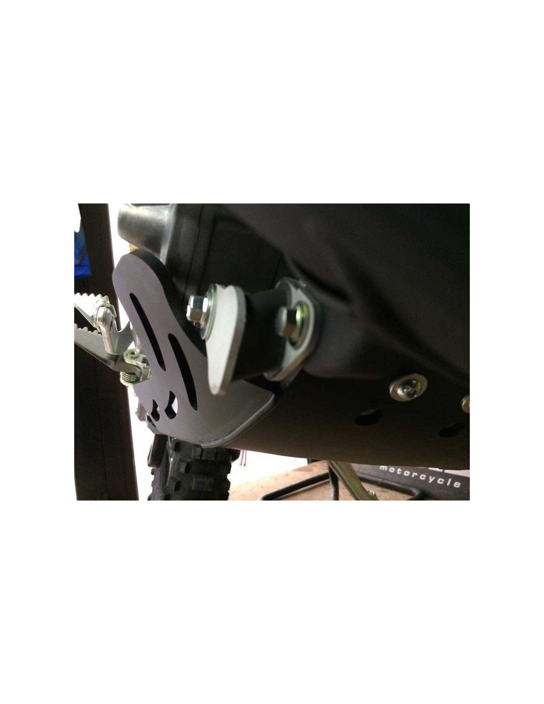 6mm black HDPE plastic skid plate for Yamaha YZ250 - WR250 - YZ250X