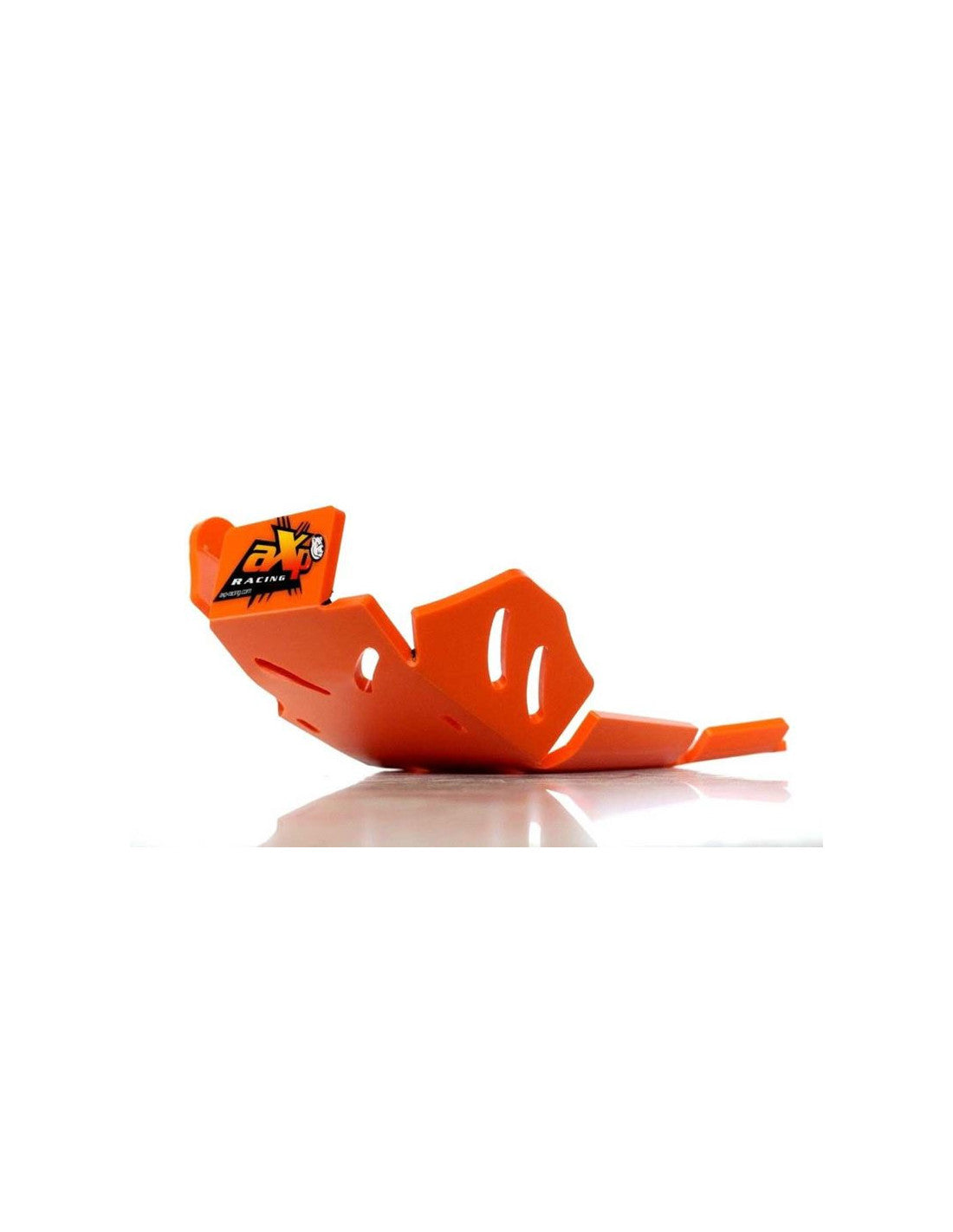 Orange HDPE plastic skid plate with linkage guard for KTM 250 - 300 2T