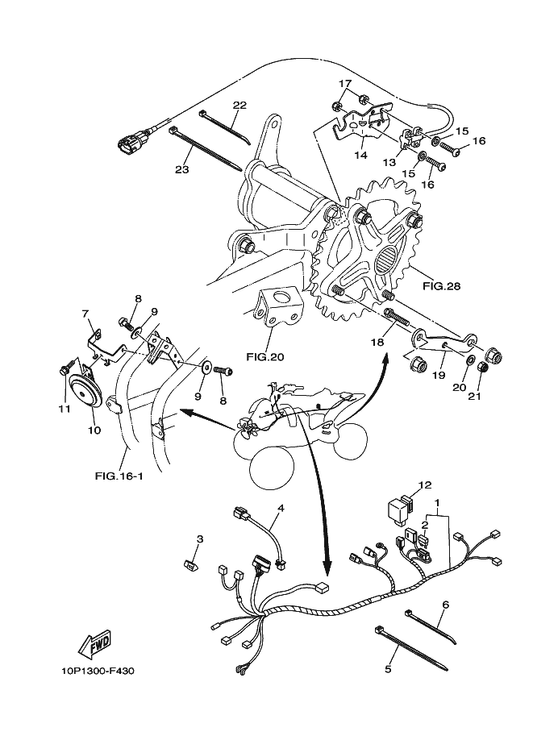 Yamaha 10P-H3756-00 Sensor, Unit — shown on the Electrical 2 parts diagram