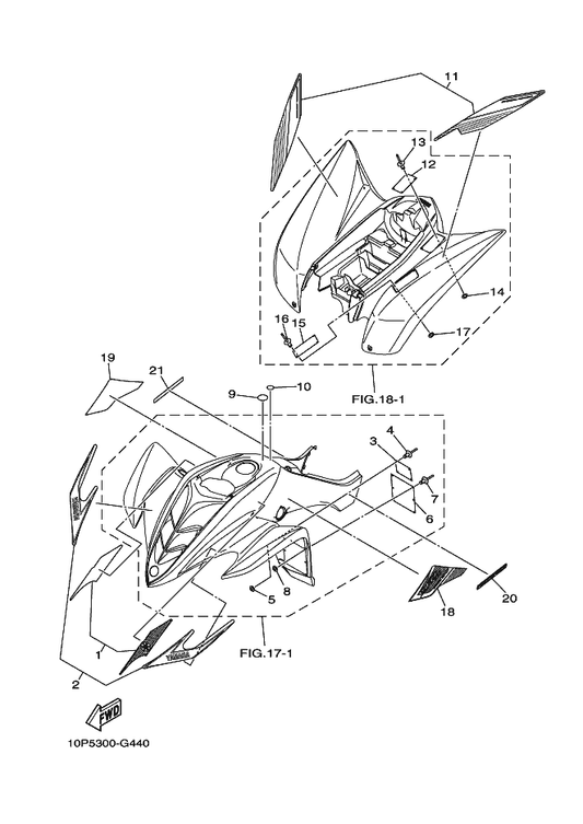 Yamaha 5D3-2164B-00 Emblem,3D — shown on the Emblem & Label 1 parts diagram