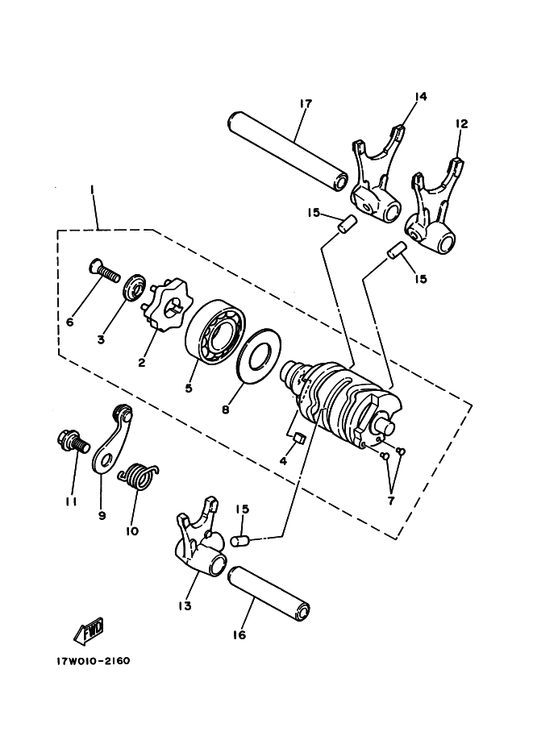 Yamaha 90201-203F0 . ワツシヤ,プレート — shown on the シフトカム. フオーク parts diagram