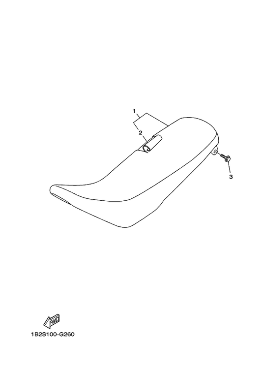 Yamaha 1B2-F470F-11 . Seat Cover Comp. — shown on the Seat parts diagram