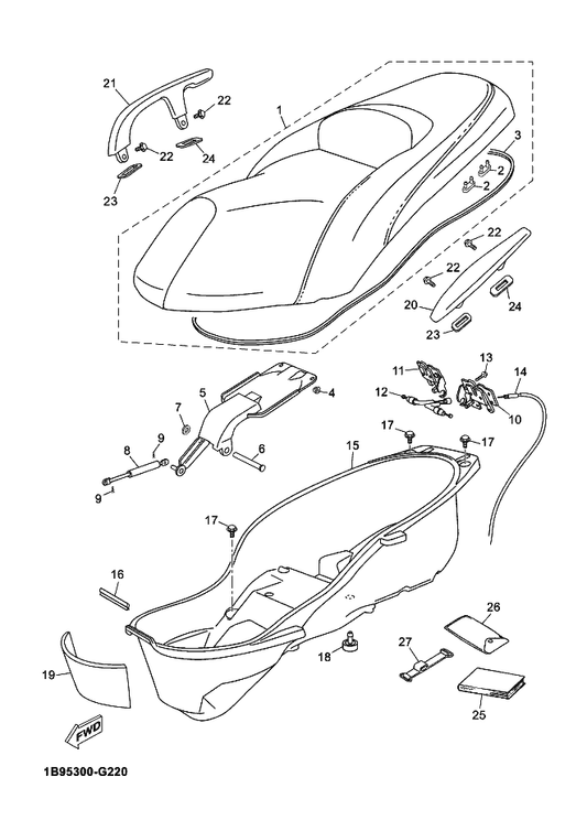 Yamaha 1C0-F8199-S5 Manual,Owner'S — shown on the Seat parts diagram