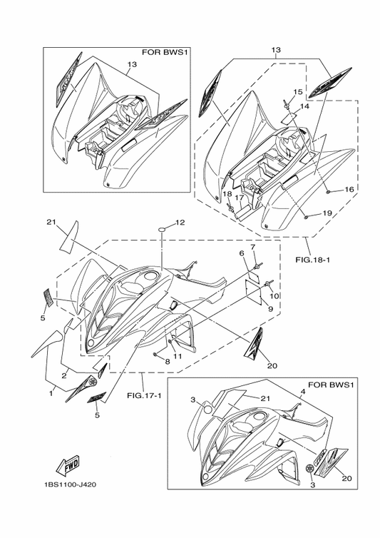 Yamaha 5YT-2816M-M0 Label, Warning Tire & Load — shown on the Emblem & Label 1 parts diagram