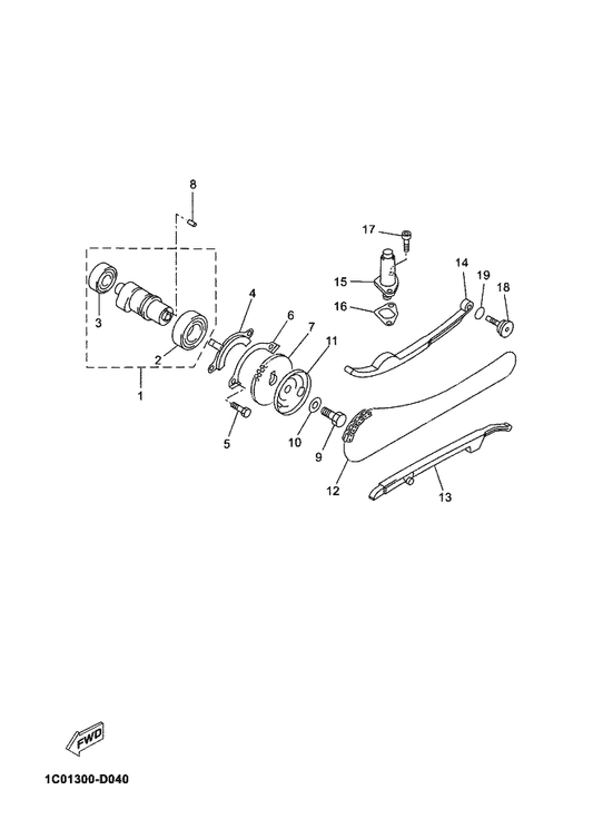 Yamaha 93306-005Y6 . Bearing — shown on the Camshaft & Chain parts diagram