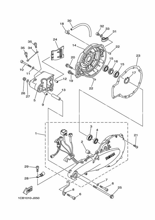 Yamaha 5UY-22149-00 Washer — shown on the Rear Arm parts diagram