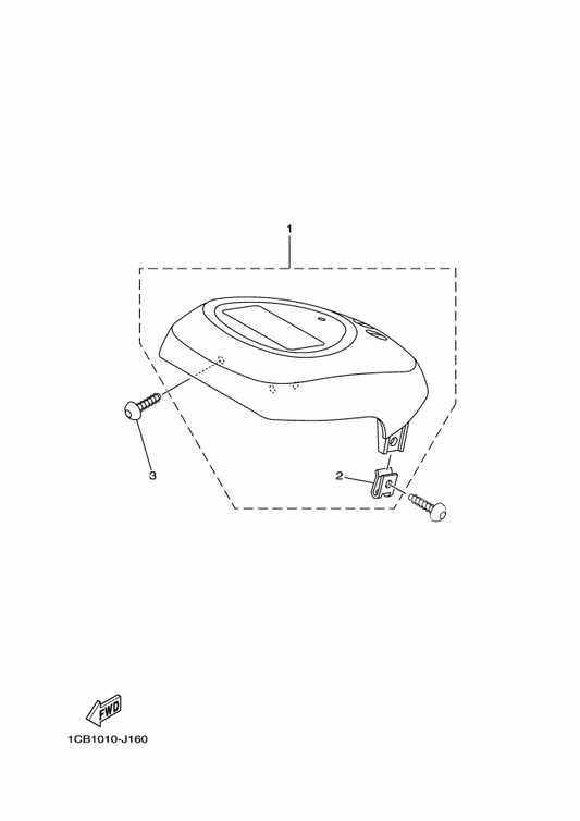 Yamaha 1CB-83500-20 Meter Assy — shown on the Meter parts diagram