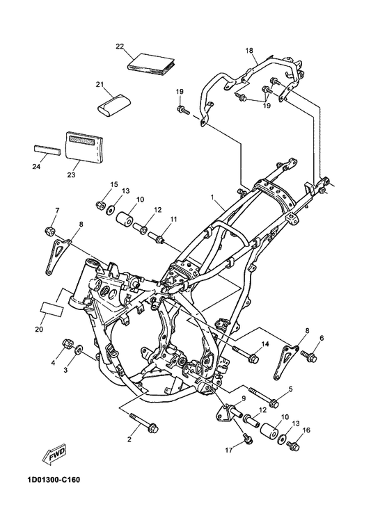 Yamaha 1D0-F8199-S2 Manual,Owner'S — shown on the Frame parts diagram