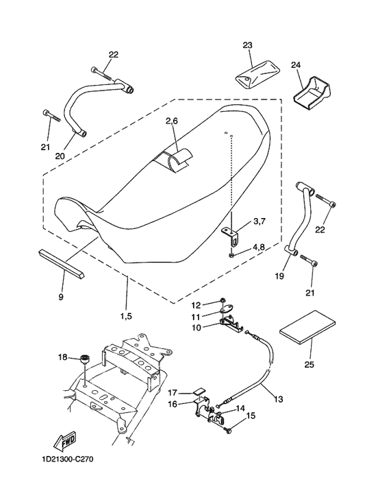 Yamaha 5VK-F8199-E0 Manual,Owner'S — shown on the Seat parts diagram