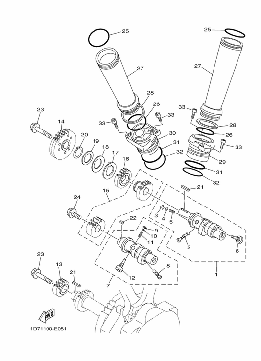 Yamaha 93210-54175 O-Ring — shown on the Camshaft & Chain parts diagram