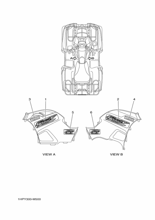 Yamaha 1HP-F1788-40 Graphic — shown on the Graphics parts diagram