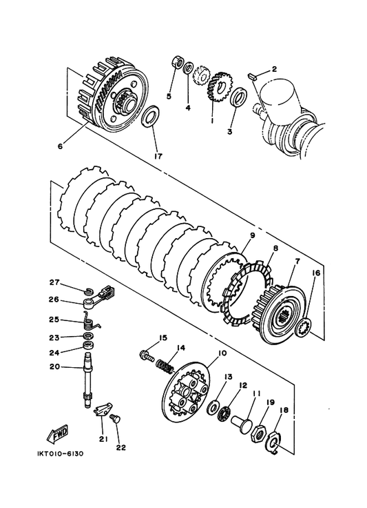 Yamaha 90508-14709 スプリング, トーシヨン — shown on the クラツチ parts diagram
