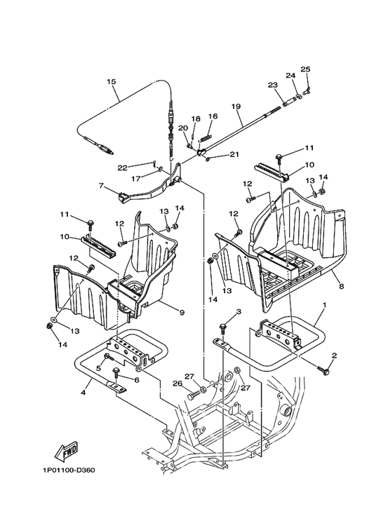 Yamaha 91402-40030 Pin, Cotter — shown on the Stand & Footrest parts diagram