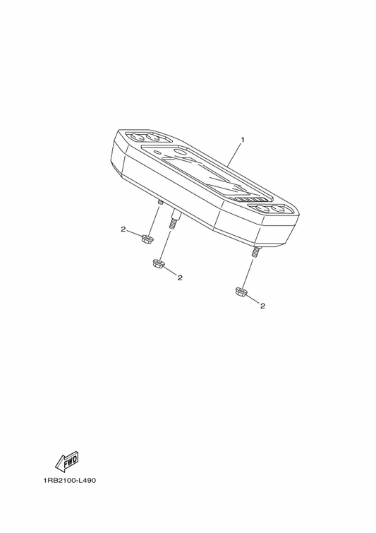 Yamaha 1RB-83500-00 Meter Assy — shown on the Meter parts diagram