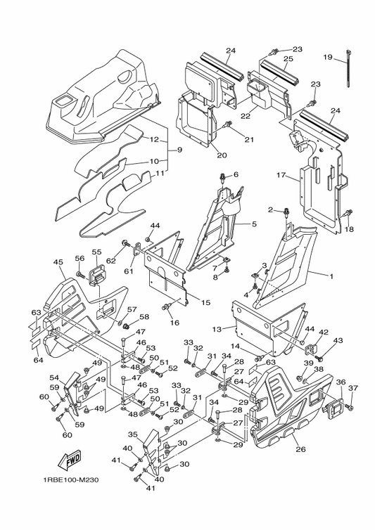 Yamaha 2P5-K7515-00 Bush, Rubber 1 — shown on the Side Cover parts diagram