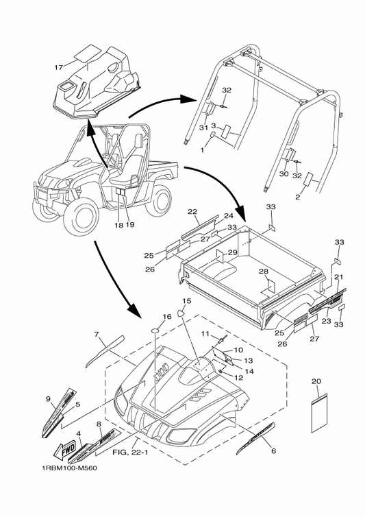 Yamaha 5B4-K7762-00 Label, Warning 2 — shown on the Emblem & Label 2 parts diagram