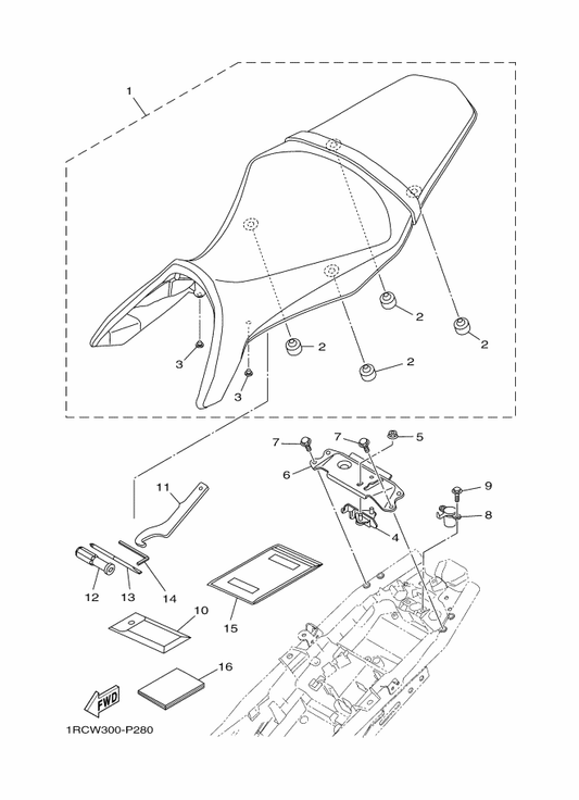 Yamaha 1RC-28199-EB Manual,Owner'S — shown on the Seat parts diagram