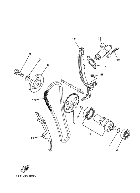 Yamaha 94582-19104 Chain (Did Scr-0404 Sv 104Le) — shown on the Camshaft & Chain parts diagram