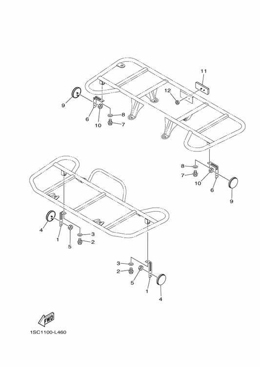 Yamaha 43D-H5130-00 Rear Reflector Assy — shown on the Electrical 2 parts diagram