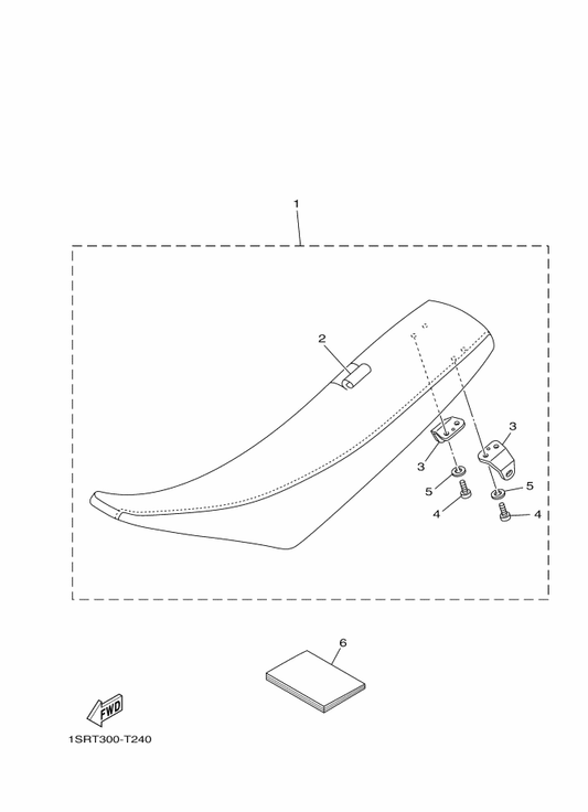 Yamaha 1SS-2470F-11 . Seat Cover Comp. — shown on the Seat parts diagram