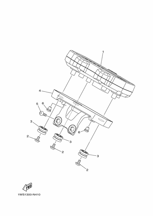 Yamaha BC6-83500-10 Meter Assy — shown on the Meter parts diagram