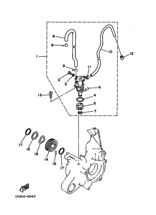 Yamaha 296-15644-00 Shim — shown on the オイルポンプ parts diagram