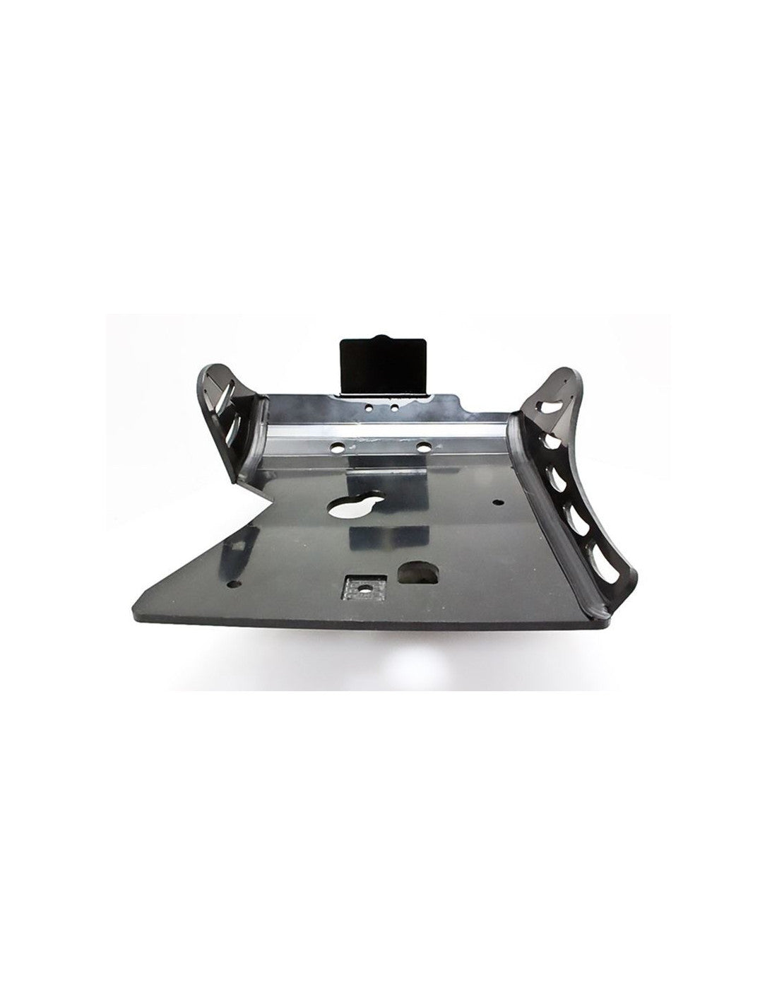 Rear view of the black 6mm HDPE plastic skid plate for GasGas EC250 - 300