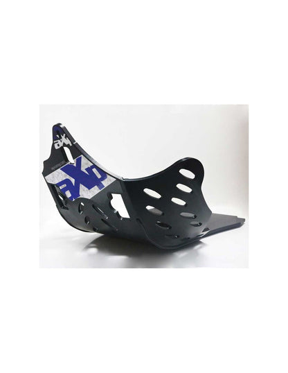 Left side of the black HDPE plastic skid plate for Yamaha WR250F