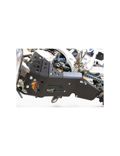 Côté gauche du sabot noir en plastique PEHD avec protection de biellette pour TM Racing 250 - 300EN