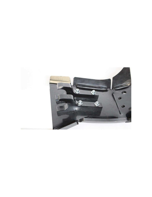 Black HDPE plastic skid plate with linkage guard for KTM 125 / 150 2T