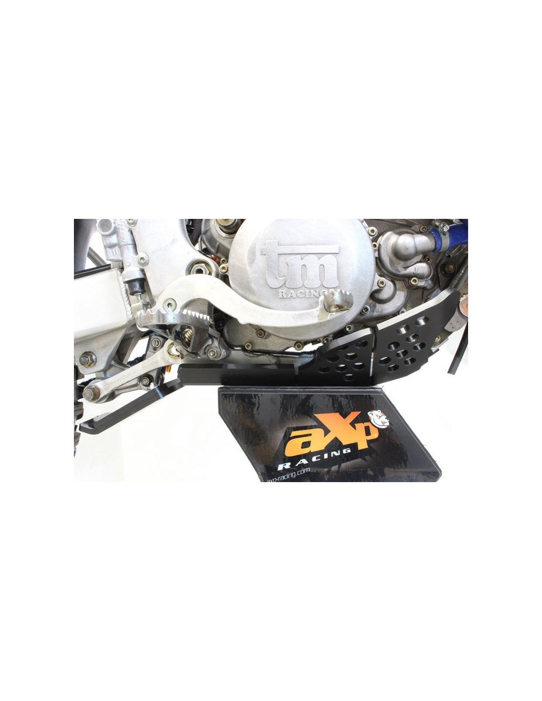 Côté droit du sabot noir en plastique PEHD avec protection de biellette pour TM Racing 250 - 300