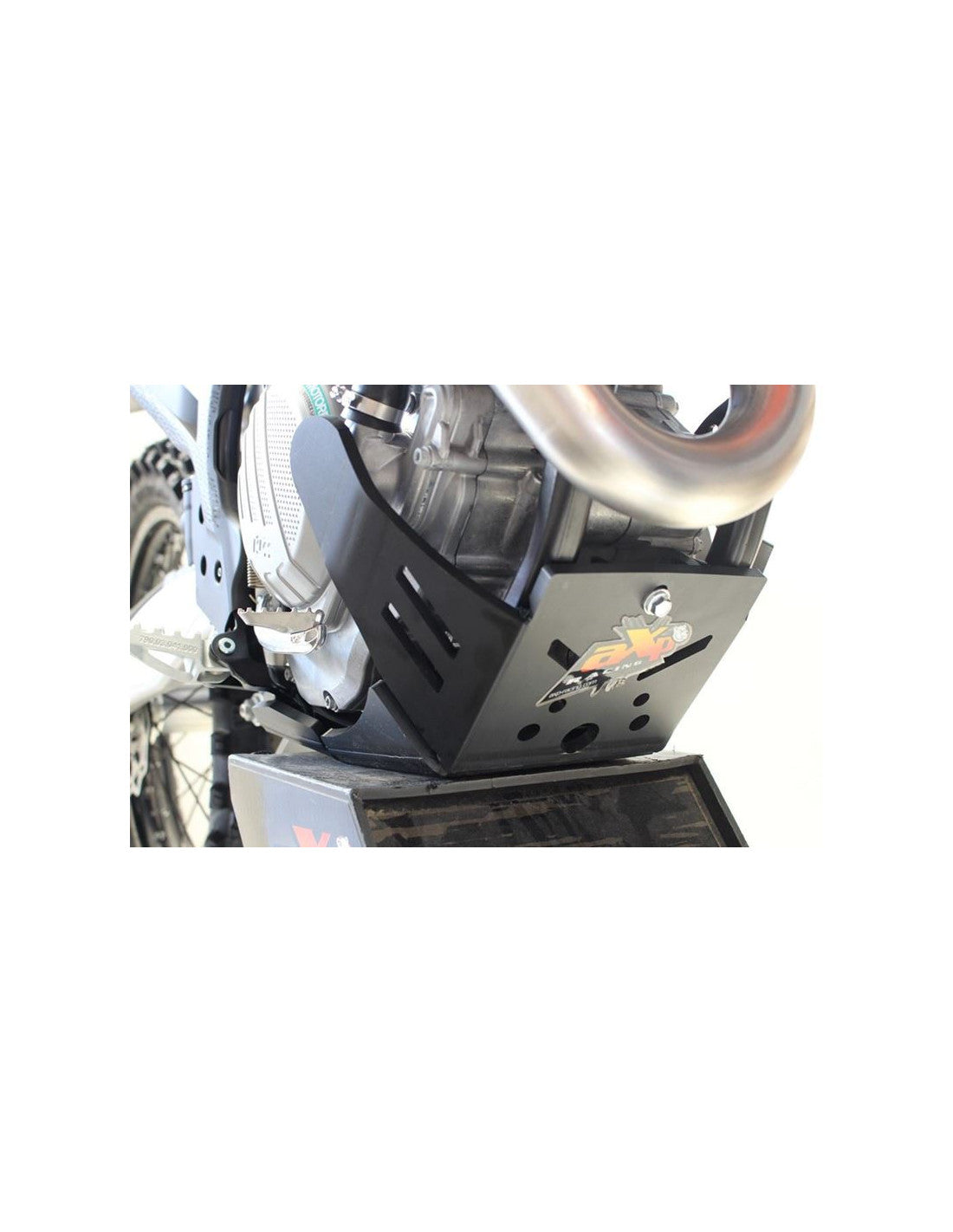 Côté droit du sabot noir en plastique PEHD avec protection de biellette pour KTM - Husqvarna 250 / 350MX 4T