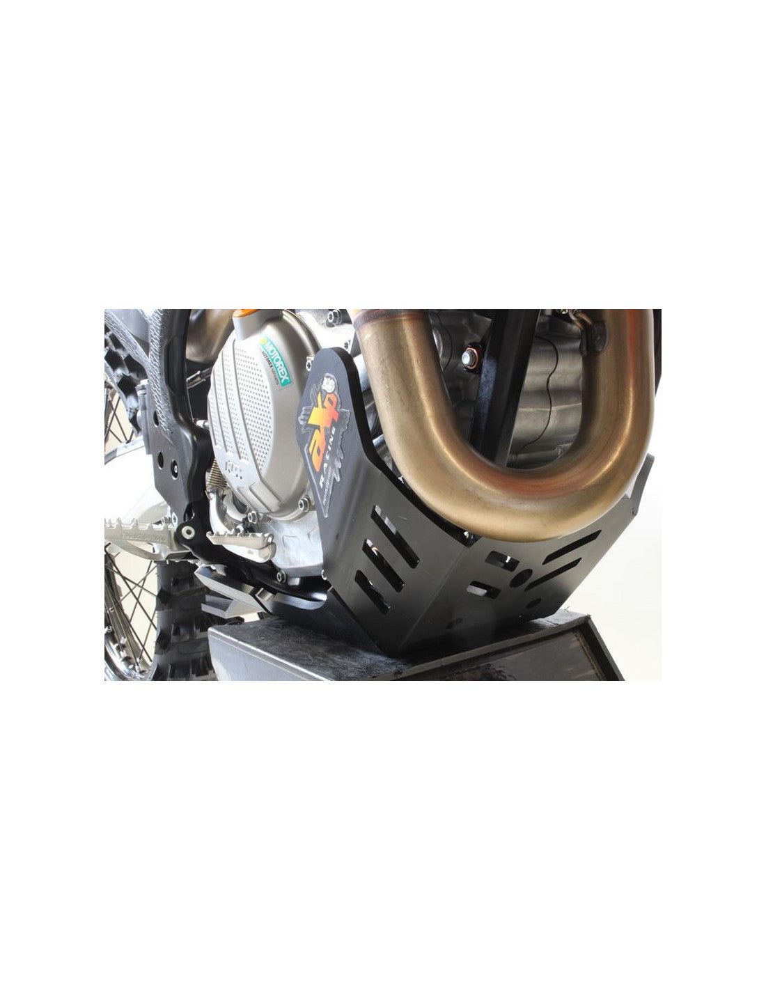 Côté droit du sabot noir en plastique PEHD avec protection de biellette pour KTM 450 SX-F / Husqvarna FC450