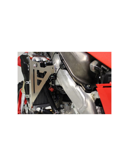Vue latérale gauche des protections de radiateurs en aluminium pour Honda CRF250R - CRF250RX