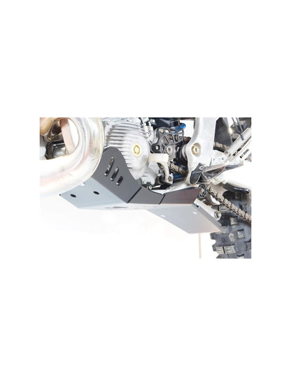 Côté gauche du sabot noir en plastique PEHD avec protection de biellette pour TM Racing EN250Fi et EN300Fi