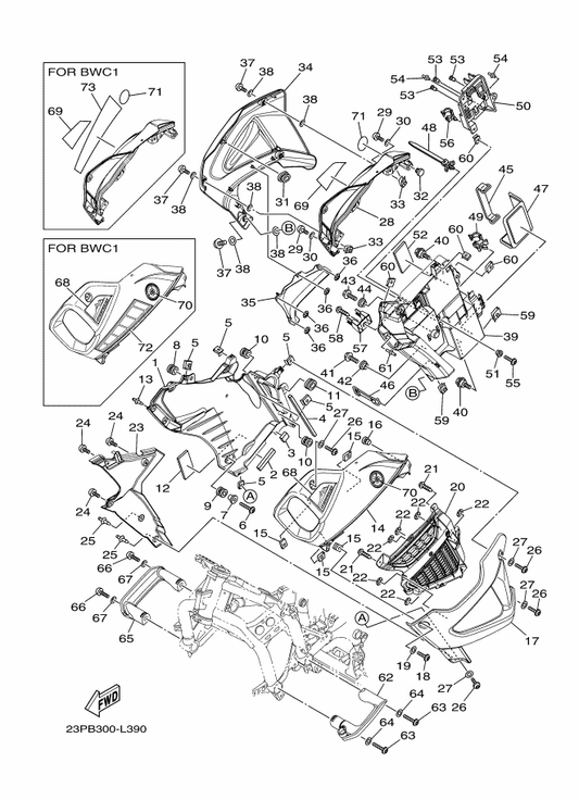 Yamaha 23P-28392-20 Graphic Set 2 — shown on the Cowling parts diagram