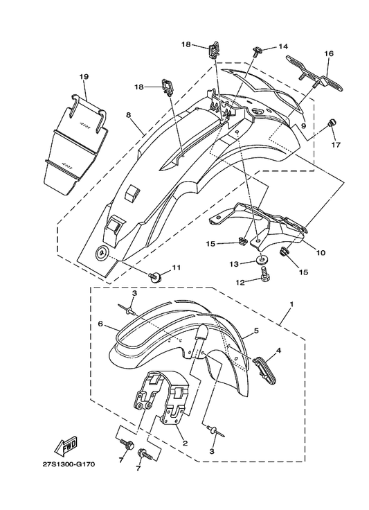 Yamaha 90267-48854 . Rivet, Blind — shown on the Fender parts diagram