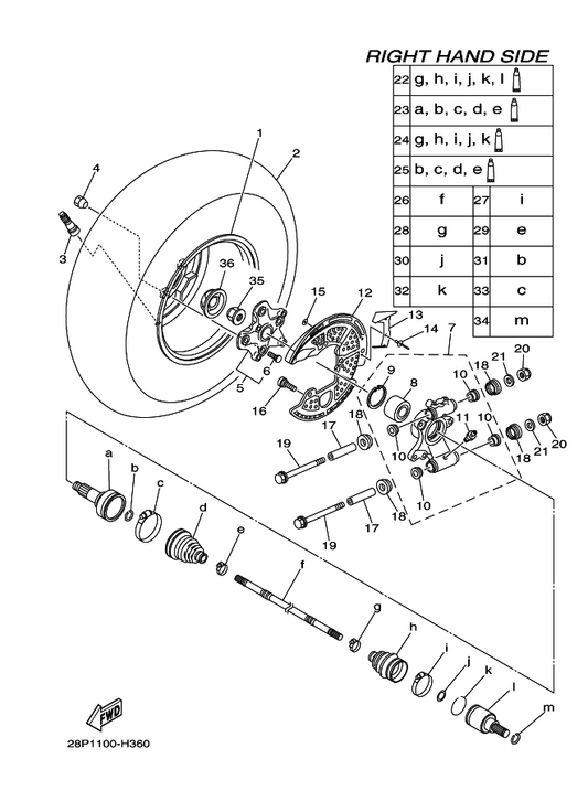 Yamaha 3B4-2515A-00 Ring, Wheel 2 — shown on the Rear Wheel 2 parts diagram