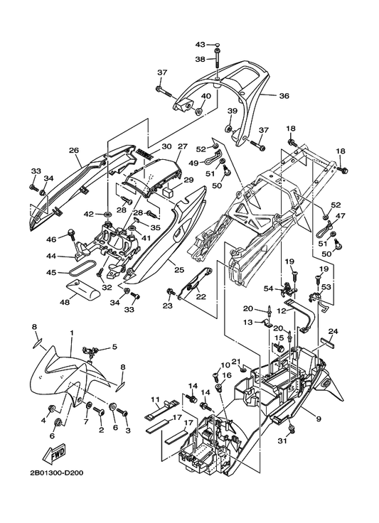 Yamaha 90338-08163 Plug — shown on the Fender parts diagram